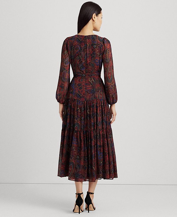 Vestido Maxi con estampado retro