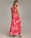 Vestido midi de gasa con escote corazón