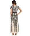 Vestido con capa y frente retorcido