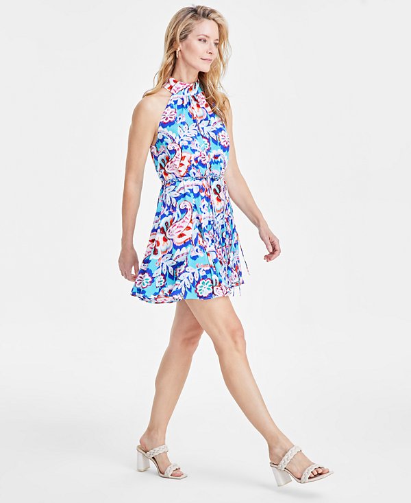 Vestido paisley de escote maxi halter