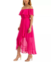 Vestido midi de hombros descubiertos