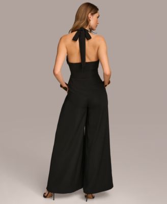 Enterizo de pierna ancha con cuello halter