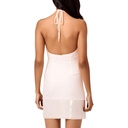 Vestido halter de jacquard