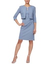 Vestido con chaqueta brillantes
