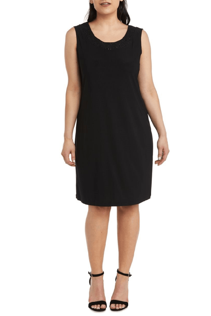 Vestido formal con detalles metálicos