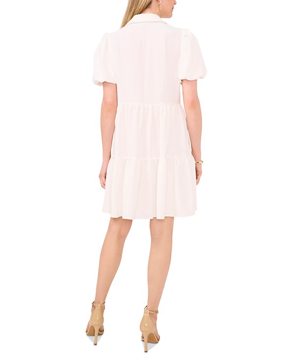 Vestido camisero con mangas abullonadas