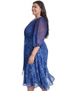 Vestido estampado con lazo en la cintura