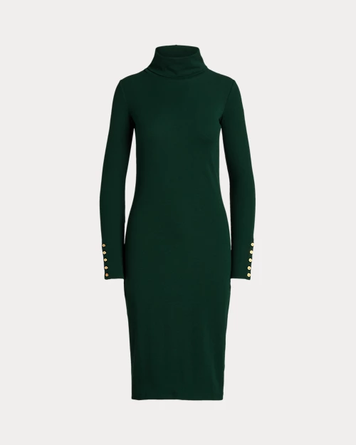 Vestido tejido de cuello alto