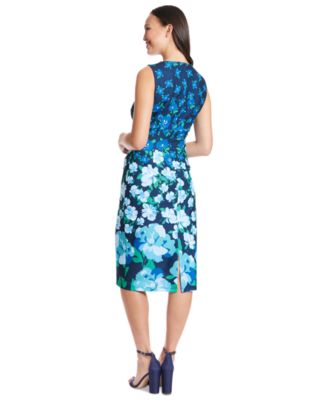 Vestido tubo con cuello asimétrico