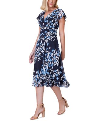 Vestido acampanado con estampado floral