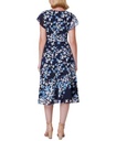 Vestido acampanado con estampado floral