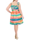 Vestido acampanado con escote cuadrado