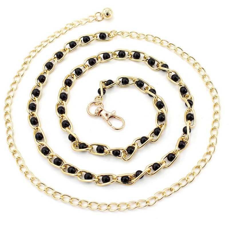 Cinturón de cadena con perlas