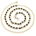 Cinturón de cadena con perlas