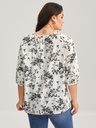 Blusa con borlas y estampado Bohemio