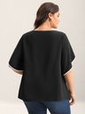 Blusa lisa con cuello en V plisado