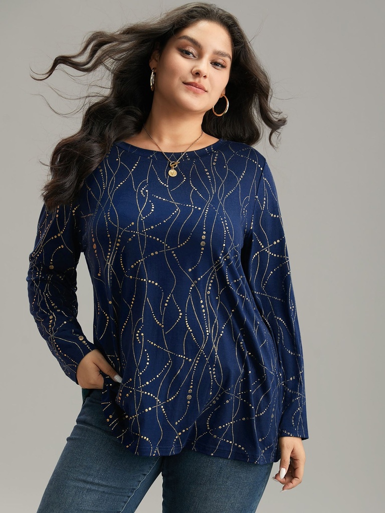 Blusa con borlas y estampado Bohemio