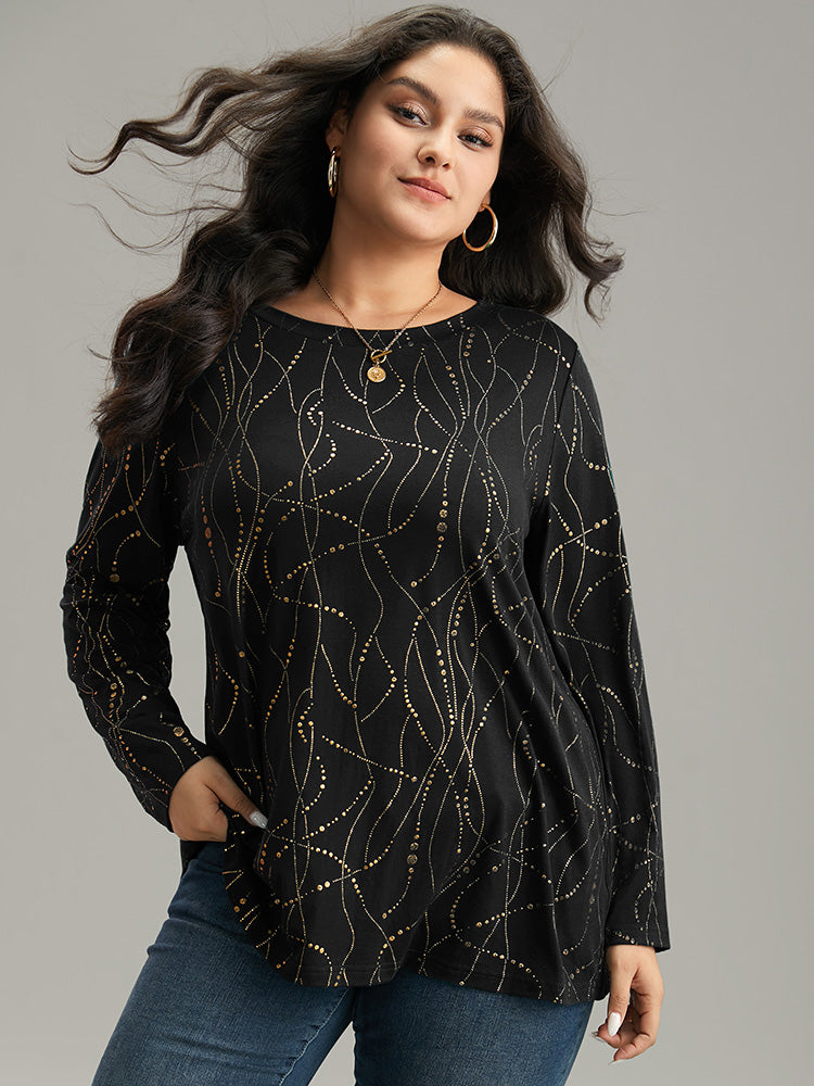 Blusa con borlas y estampado Bohemio