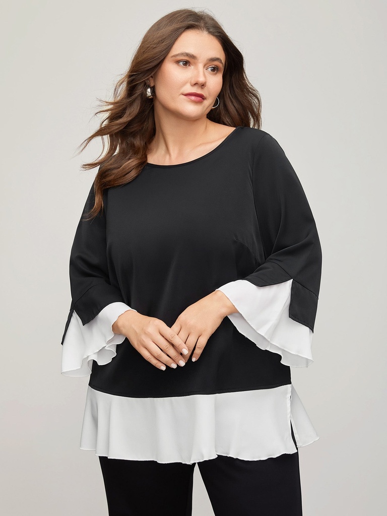 Blusa con borlas y estampado Bohemio