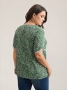 Blusa floral de mangas cortas Ditsy