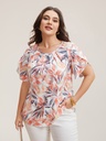 Blusa con borlas y estampado Bohemio