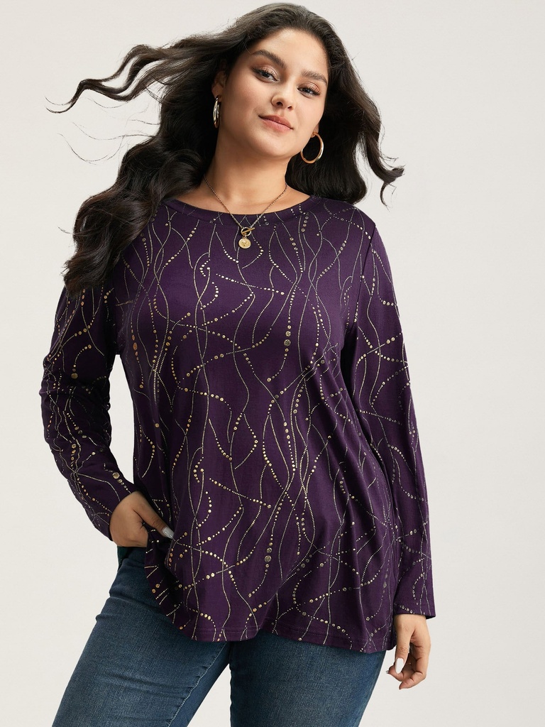 Blusa con borlas y estampado Bohemio