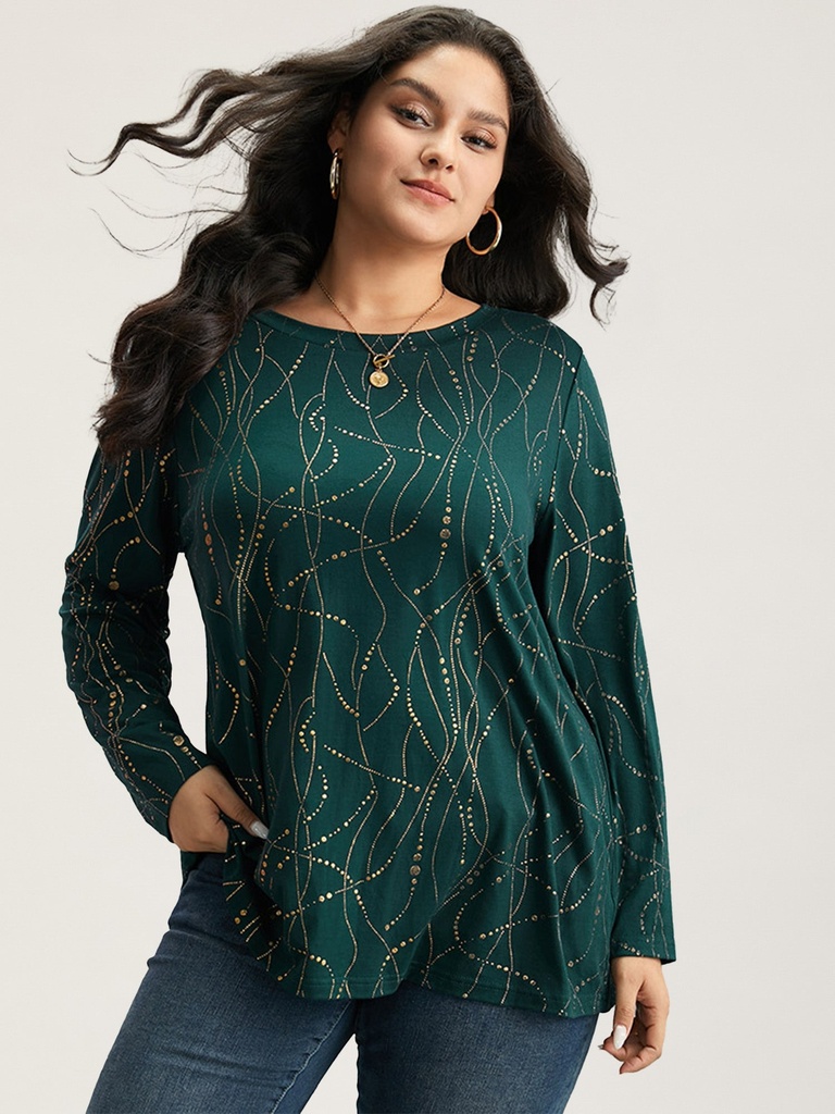 Blusa con borlas y estampado Bohemio