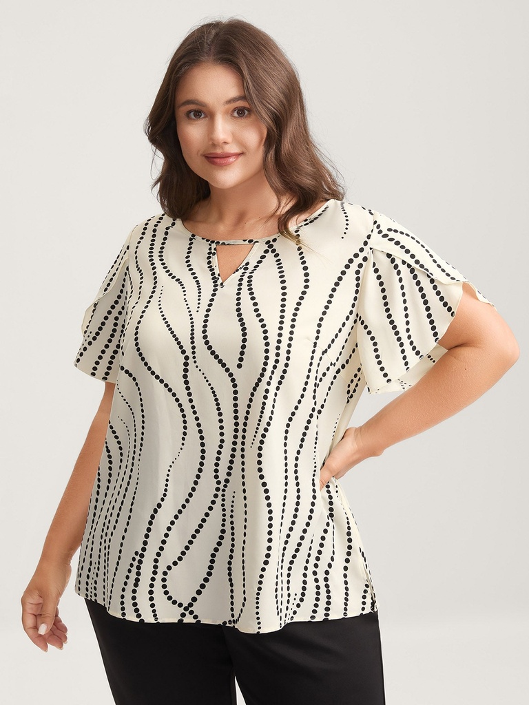 Blusa con volantes escalonados