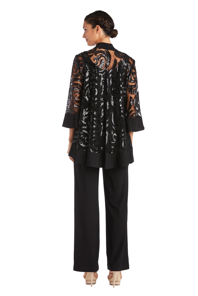 Traje de 3 piezas con chaqueta y collar