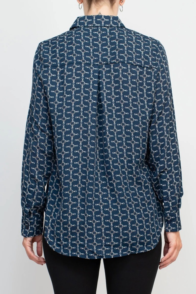 Blusa camisera estampada