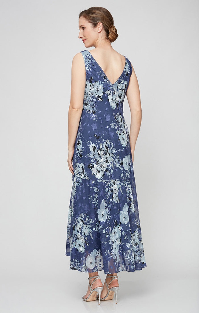 Vestido sin mangas de tafetán corrugado