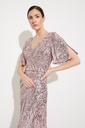 Elegante vestido floral de lentejuelas