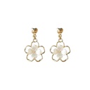 Aretes colgantes de flores de recina