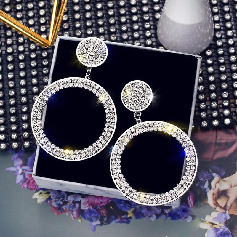 Aretes con diamantes de gota de agua (copia)