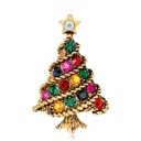 Broche de árbol de Navidad con diamantes