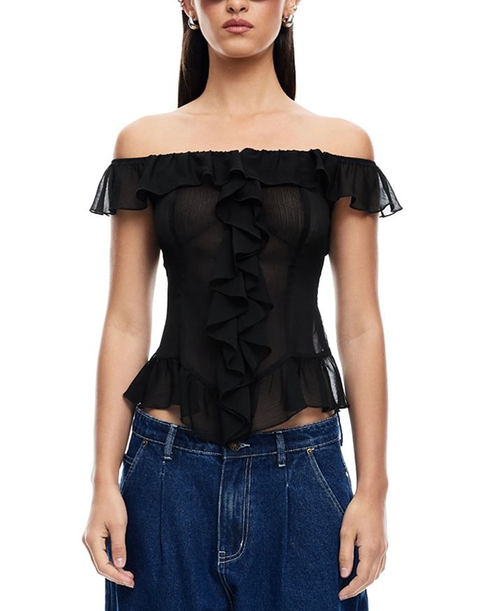 Blusa con hombros descubiertos