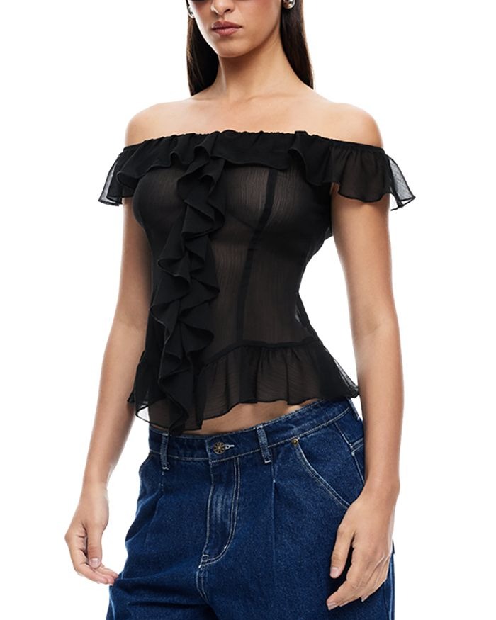 Blusa con hombros descubiertos