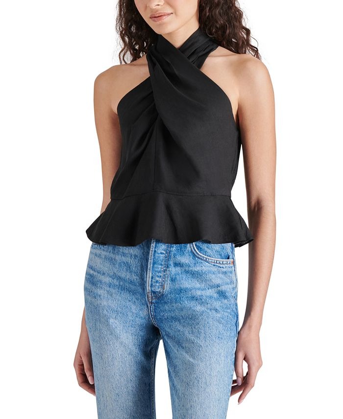 Blusa de escote halter cruzado