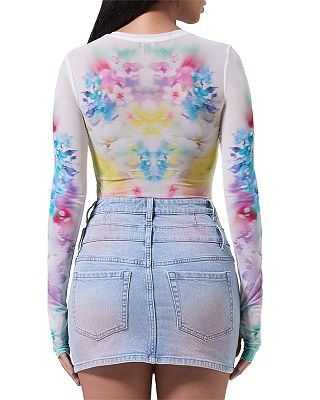 Blusa de malla floral Blour