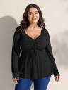 Blusa traslapada con botones
