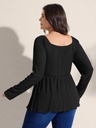 Blusa traslapada con botones
