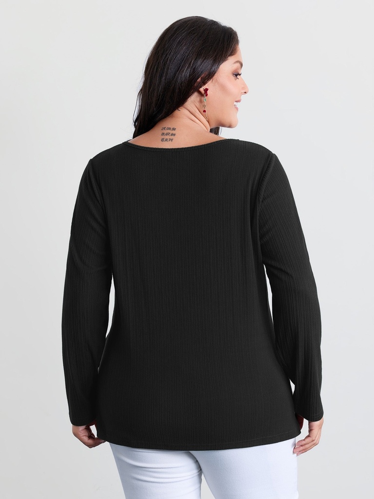Blusa traslapada con botones