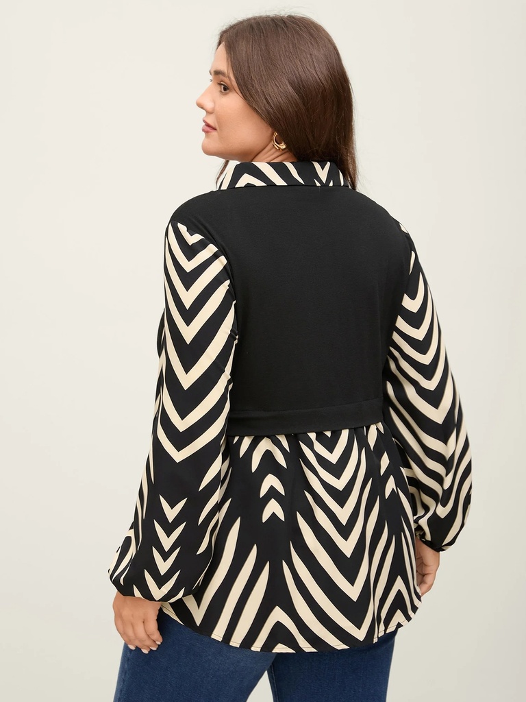 Blusa traslapada con botones