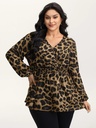 Blusa con borlas y estampado Bohemio