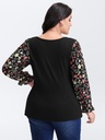 Blusa con mangas de encaje 