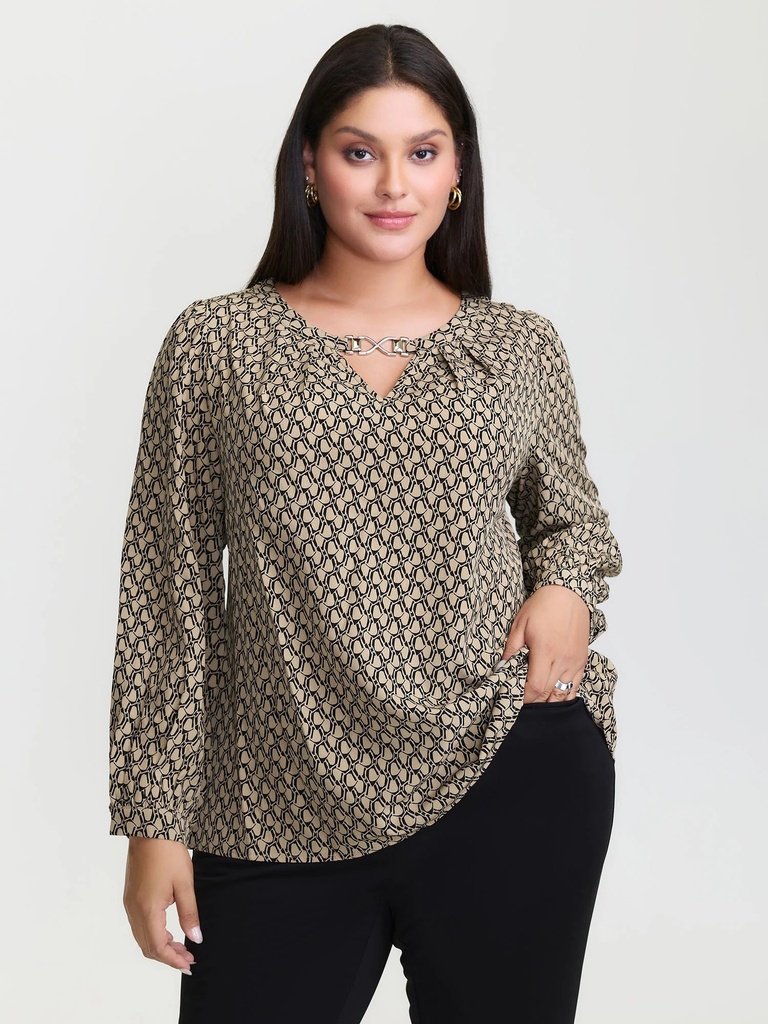 Blusa traslapada con botones