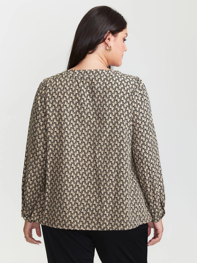 Blusa traslapada con botones