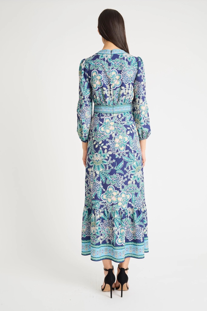 Vestido midi a rayas con aberturas