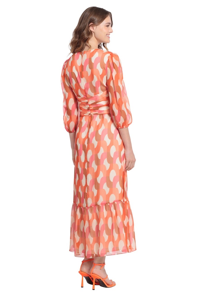 Maxi vestido de estampado geométrico