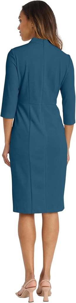 Vestido sólido de escote anudado